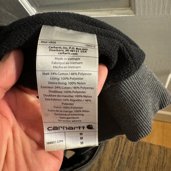 Carhartt Men’s Rain Defender Hoodie Medium-Gray - Picture 3 of 4